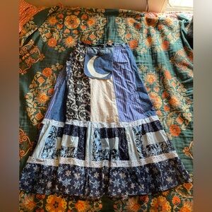 One of a Kind Hand-made Moon Wrap Dress with Cut front pocket (P-5)